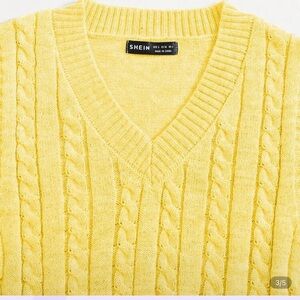 Flirla Women's Twisted Knit V-Neck Sweater Vest. Runs small